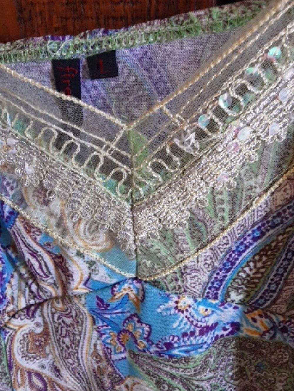 Fire Los Angeles Lace-Trim Paisley Cami Tank Top - Picture 3 of 7